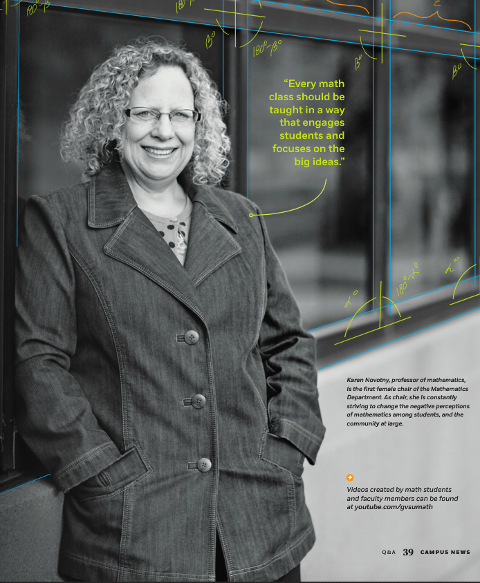 Mathematics Department Chair featured in Grand Valley Magazine